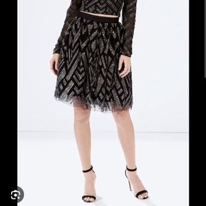 Parker Switch Beaded Geometric Skirt Size 4 NWT